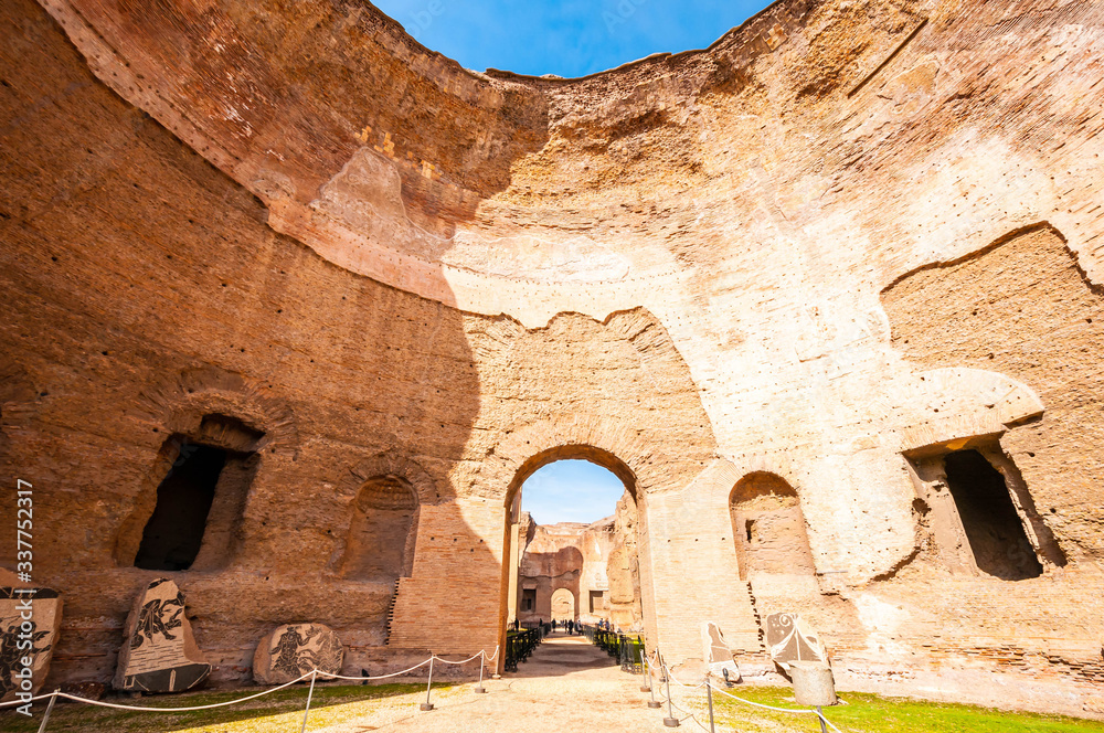 The baths of Caracalla in Rome, Lazio in Italy