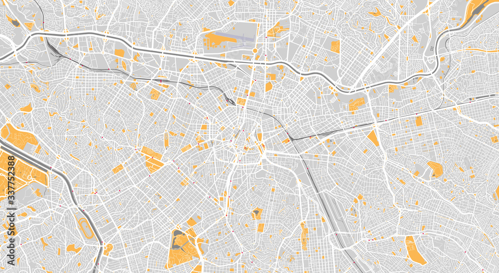 Obraz premium Detailed map of Sao Paulo, Brazil