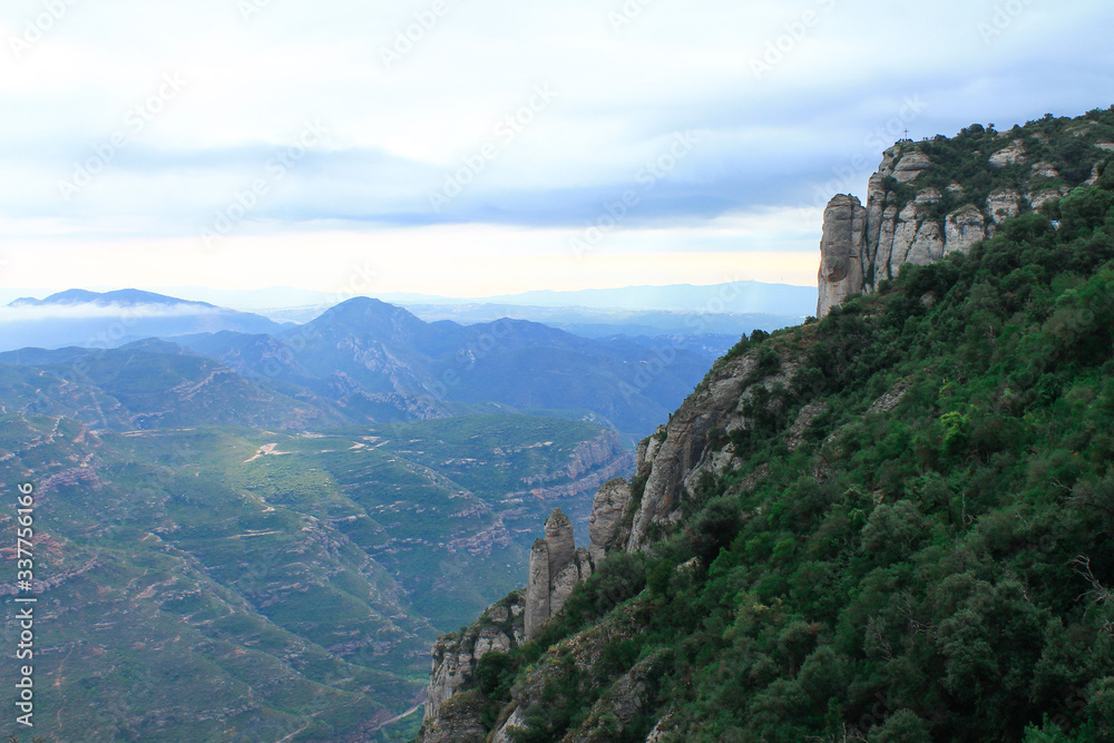 Montserrat in the summer season. Catalonia. Spain