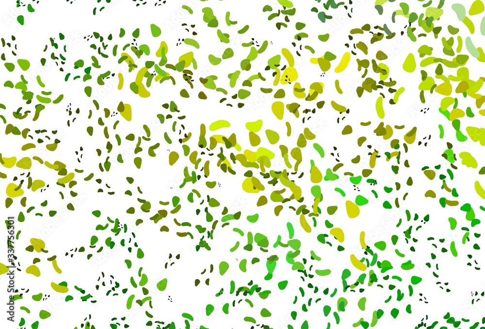 Light Green, Yellow vector backdrop with abstract shapes. Light Green, Yellow vector backdrop with abstract shapes.