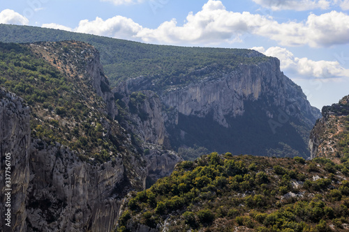 Verdon Gorge mountains on a sunny day, France
