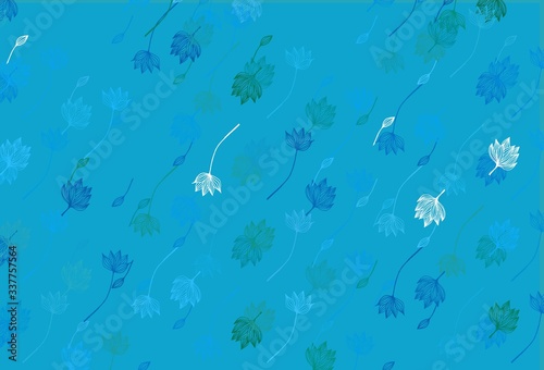 Light Blue  Green vector doodle layout.