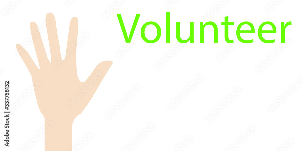 hand with ok text volunteer vector illustration and copy space hand with ok text volunteer vector illustration and copy space