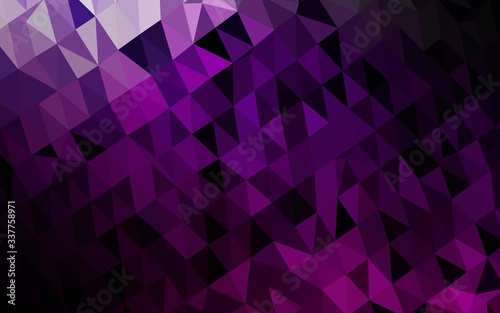 Dark Purple vector abstract mosaic pattern. Geometric illustration in Origami style with gradient. Brand new style for your business design.