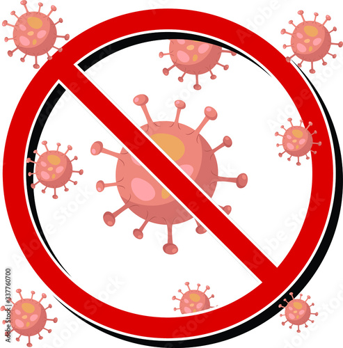 Coronavirus icon. The virus that caused an epidemic of pneumonia in the world.