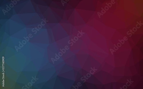 Dark Blue, Red vector abstract polygonal texture. Creative illustration in halftone style with gradient. Completely new template for your business design.