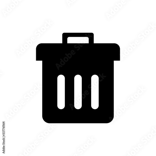 Trash can icon. Garbage can, dustbin symbol. Delete, remove sign.