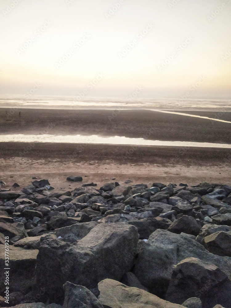 beach at dusk beach at dusk