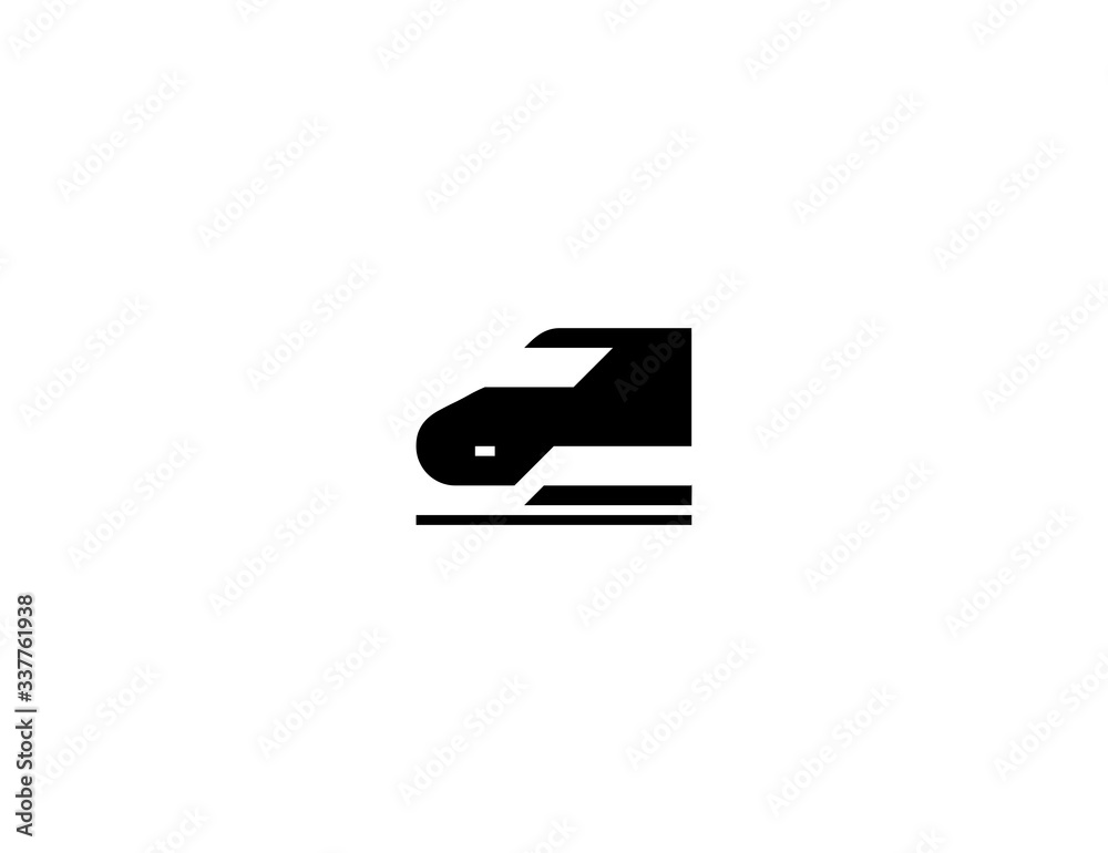 Bullet train vector flat icon. Isolated high speed train emoji illustration Bullet train vector flat icon. Isolated high speed train emoji illustration
