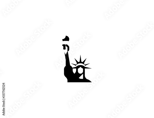 Statue of Liberty vector flat icon. Isolated Liberty statue emoji illustration