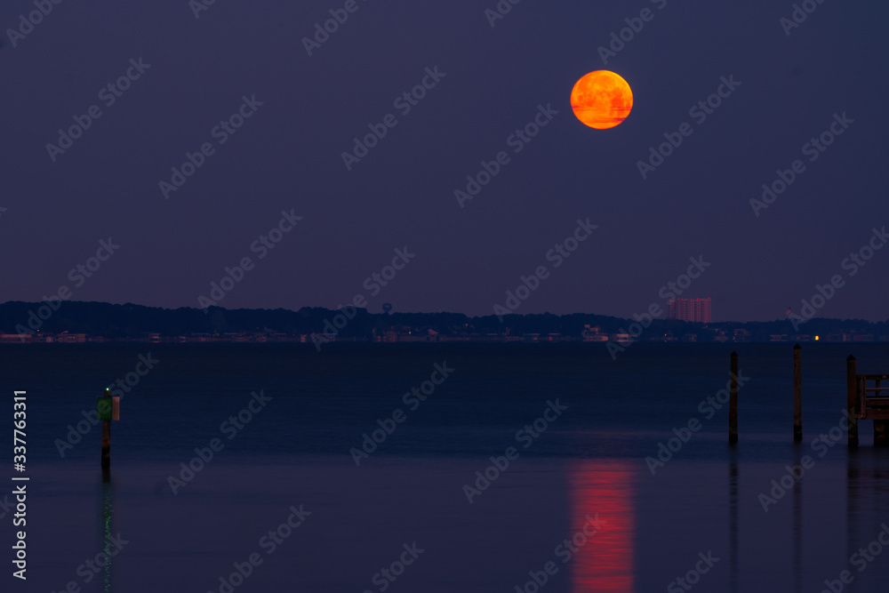 Full Moon Setting Over Choctawatchee Bay Full Moon Setting Over Choctawatchee Bay