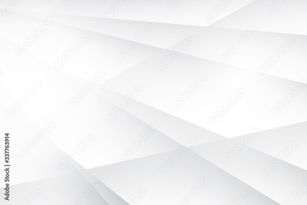 Obraz premium Abstract geometric white and gray color background. Vector, illustration.