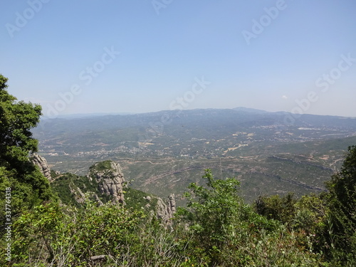 Montserrat - monastery in the mountains in northern Spain