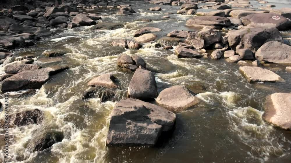 River flow water splash. River rapids and foam. The picturesque nature. Powerful azure river stream with large stones. Nature concept River flow water splash. River rapids and foam. The picturesque nature. Powerful azure river stream with large stones. Nature concept