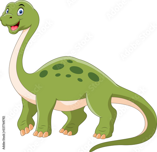 Cute cartoon dino a smile