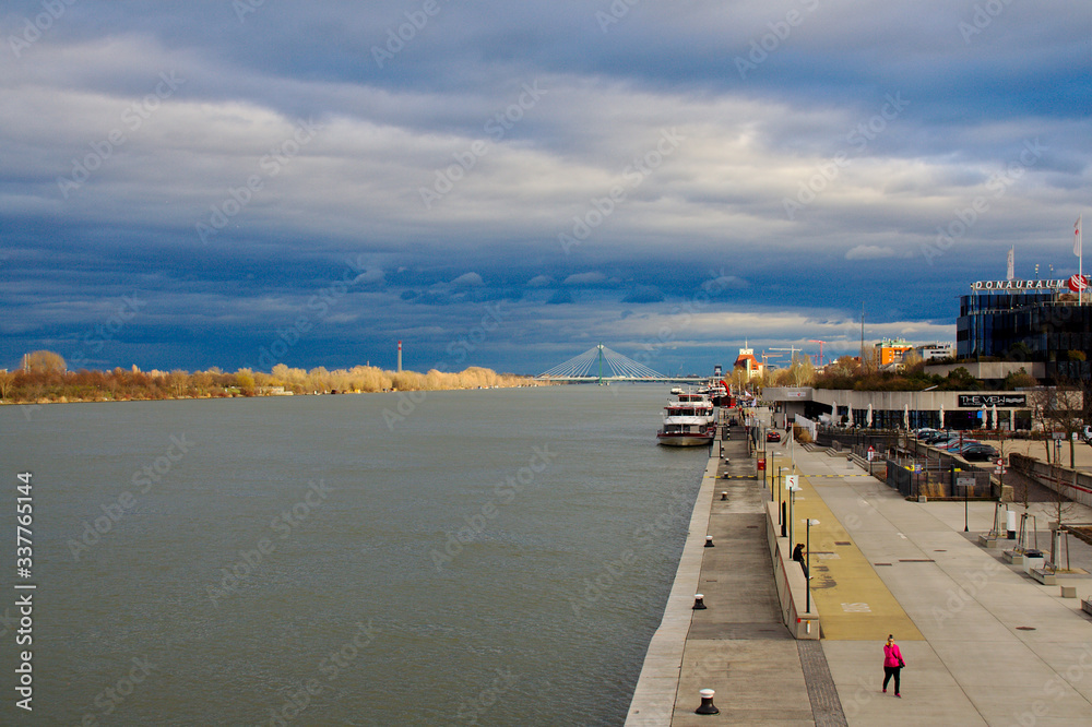 panorama of Danube in vienna