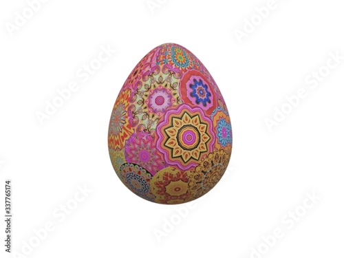 Happy easter on white background - 3d rendering
