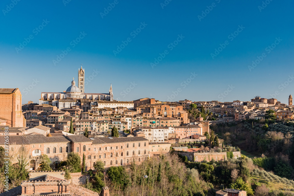 medieval architecture in Tuscany city of Siena