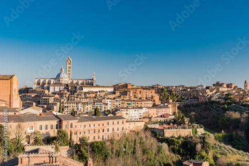 medieval architecture in Tuscany city of Siena