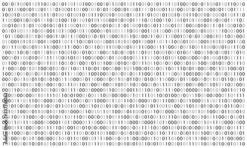 Digital  binary code background. Matrix style program. Random falling numbers. photo