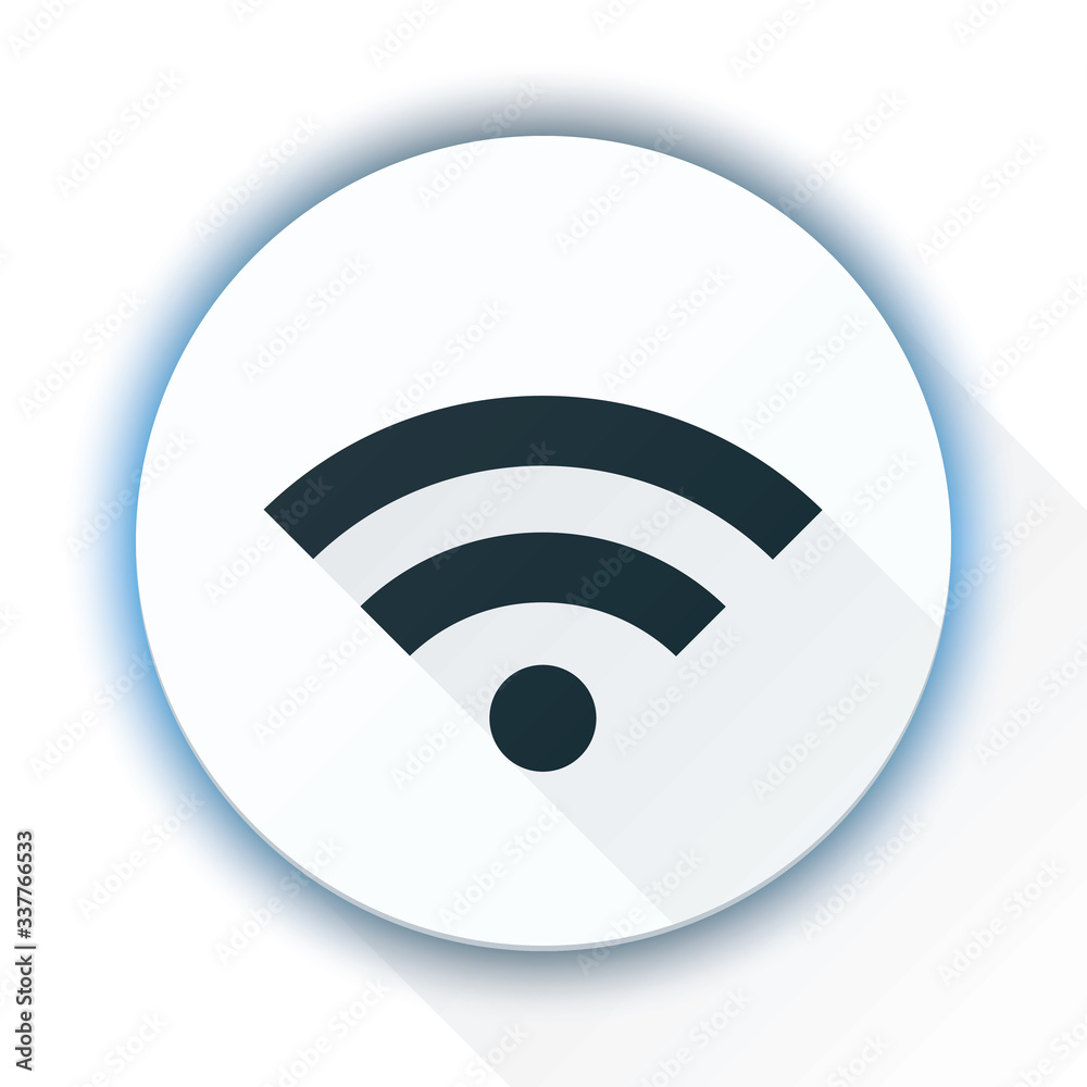 Wireless Connection button label icon illustration Wireless Connection button label icon illustration