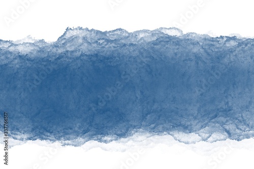 Blue watercolor, white background, used as background in weddings and other events. © Sansert