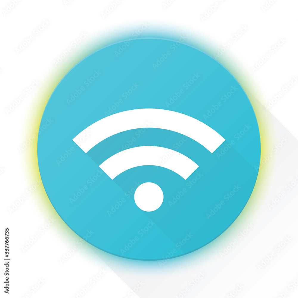 Wireless Connection button label icon illustration Wireless Connection button label icon illustration