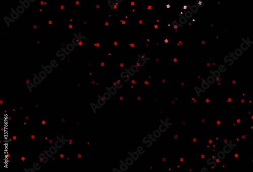 Dark Red vector cover in polygonal style with circles.
