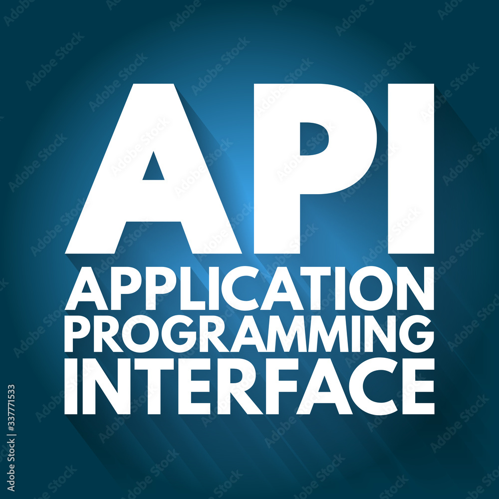Obraz premium API - Application Programming Interface acronym, technology concept background
