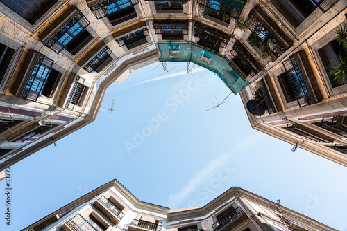 Photography Detail of Beautiful Buildings Architecture In City Of Barcelona, Spain Shot With