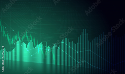 Candle stick graph chart of stock market investment trading, Bullish point, Bearish point. trend of graph vector design.