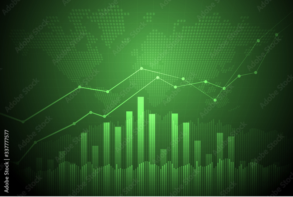 Candle stick graph chart of stock market investment trading, Bullish point, Bearish point. trend of graph vector design.