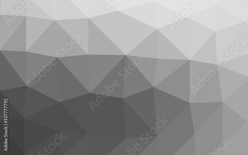 Light Silver, Gray vector polygonal pattern. Triangular geometric sample with gradient. Template for a cell phone background.