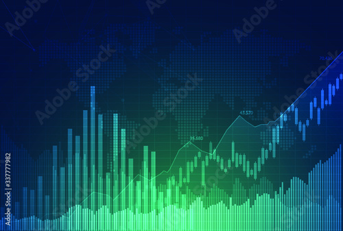 Candle stick graph chart of stock market investment trading, Bullish point, Bearish point. trend of graph vector design.