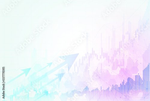 Candle stick graph chart of stock market investment trading, Bullish point, Bearish point. trend of graph vector design.