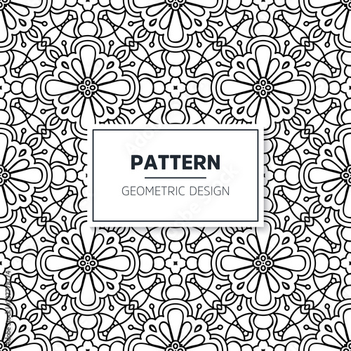 Seamless mandala islamic pattern. Vintage elements