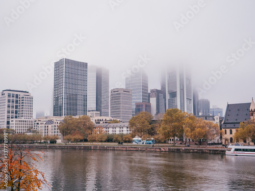 Frankfurt Skyline on a cloudy day