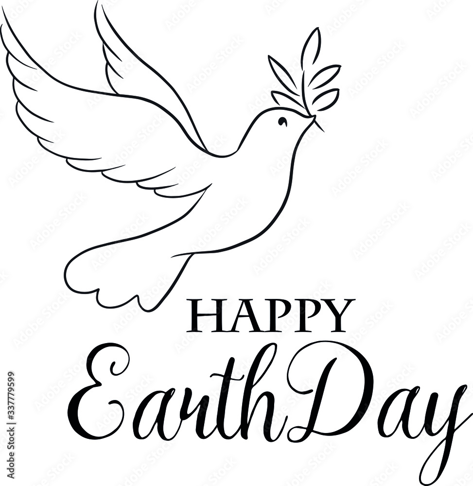 Fototapeta premium Happy Earth Day, art, vector illustration