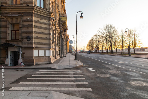 Fototapeta Naklejka Na Ścianę i Meble -  Empty streets in the centre of the city