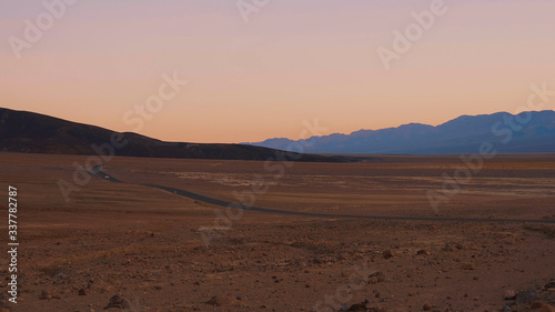 Wide angle view over Death Valley in California in the evening - USA 2017