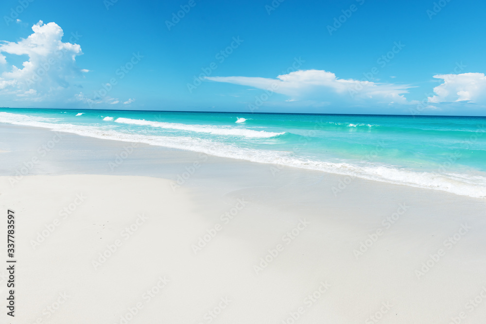 beach with white sand and turquoise sea