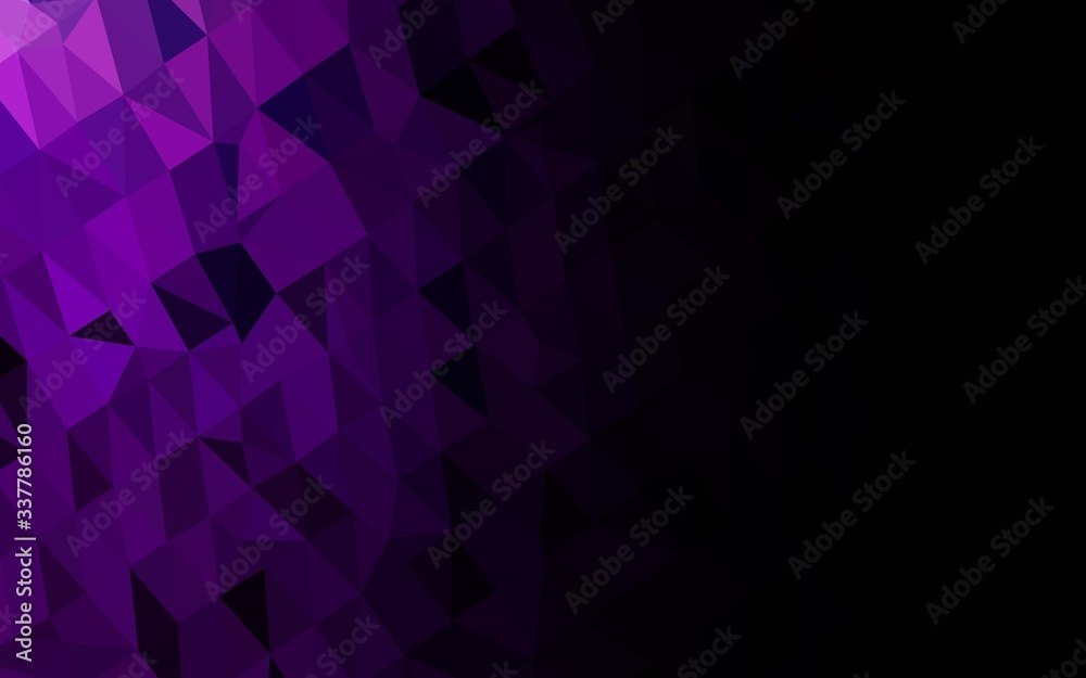 Dark Purple vector triangle mosaic texture. Geometric illustration in Origami style with gradient. Textured pattern for background. Dark Purple vector triangle mosaic texture. Geometric illustration in Origami style with gradient. Textured pattern for background.