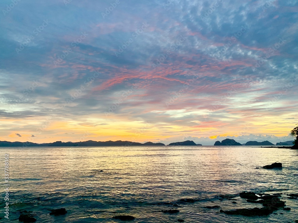 Fototapeta premium Beautiful sunset in Palawan