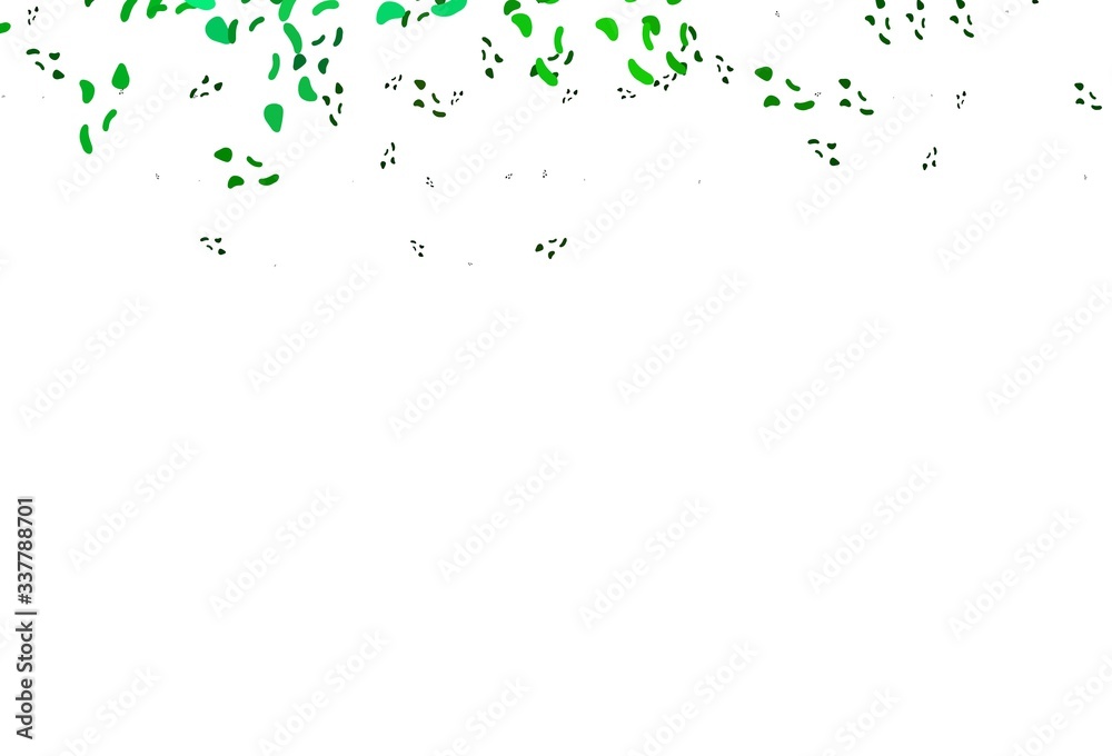 Light Green, Red vector pattern with chaotic shapes.