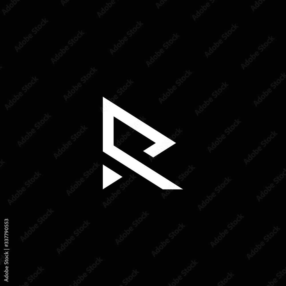 r letter vector logo abstract - obrazy, fototapety, plakaty 