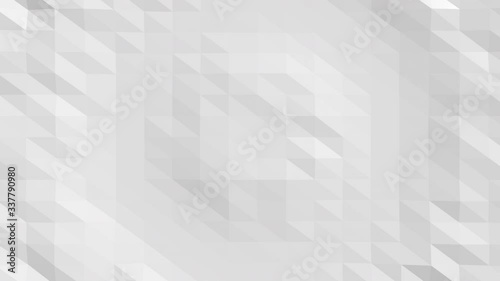 Abstract background with white moving polygone surface. Abstract pattern for business presentation. Seamless loop 4k Ultra HD 3d render