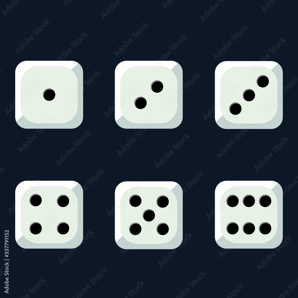 Dice for table games, Vector Illustration. Dice for table games, Vector Illustration.
