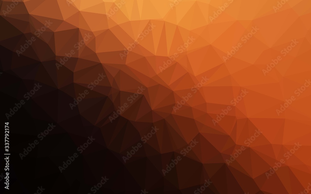 Dark Orange vector polygon abstract background. A completely new color illustration in a vague style. Triangular pattern for your business design. Dark Orange vector polygon abstract background. A completely new color illustration in a vague style. Triangular pattern for your business design.