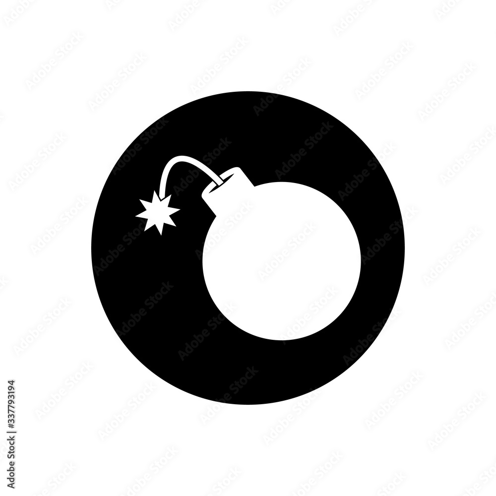 Bomb Explode Button Icon. Editable Vector EPS Symbol Illustration. Bomb Explode Button Icon. Editable Vector EPS Symbol Illustration.