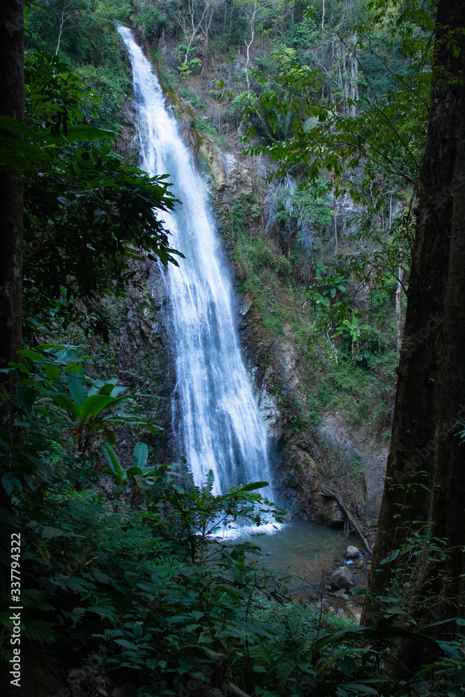 Fototapeta premium A beautiful view of Chiang Rai city and its nature at Thailand.